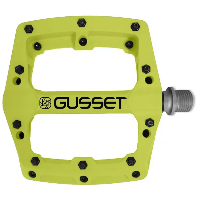 Gusset Components Slim Jim Nylon Mountain Bike Pedals in Lime