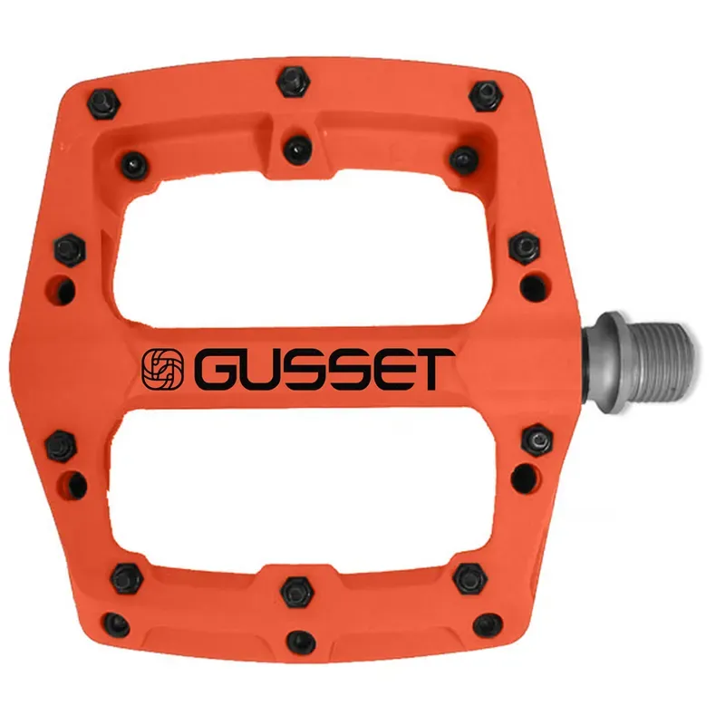Gusset Components Slim Jim Nylon Mountain Bike Pedals in Orange